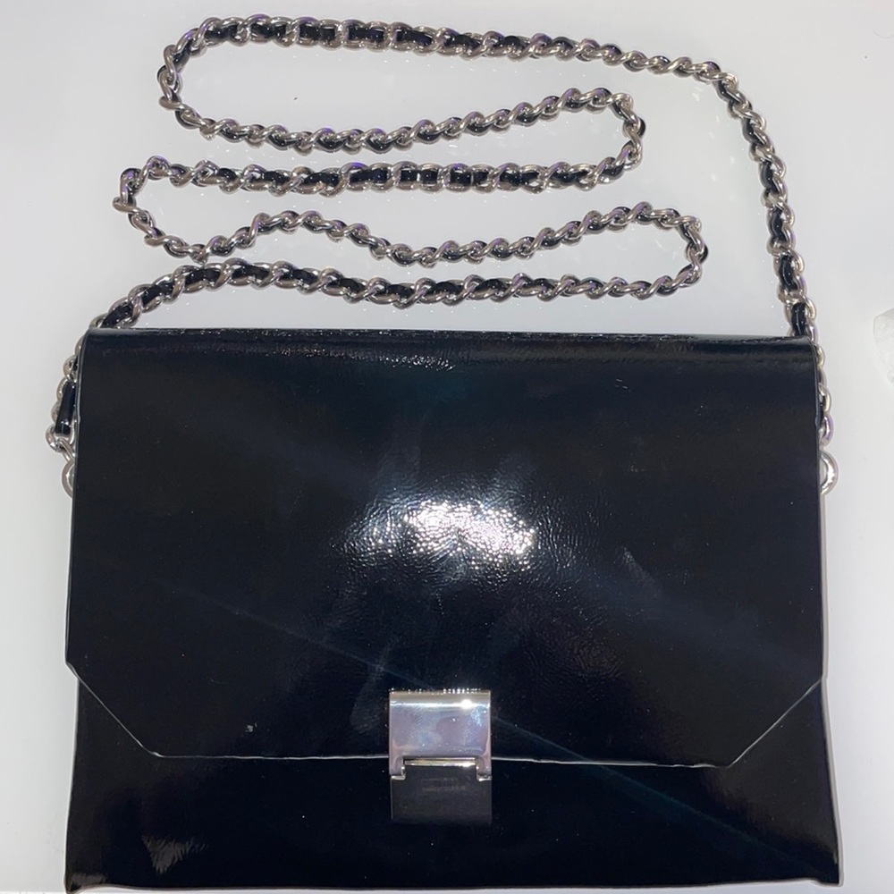 Black with silver shiny bag